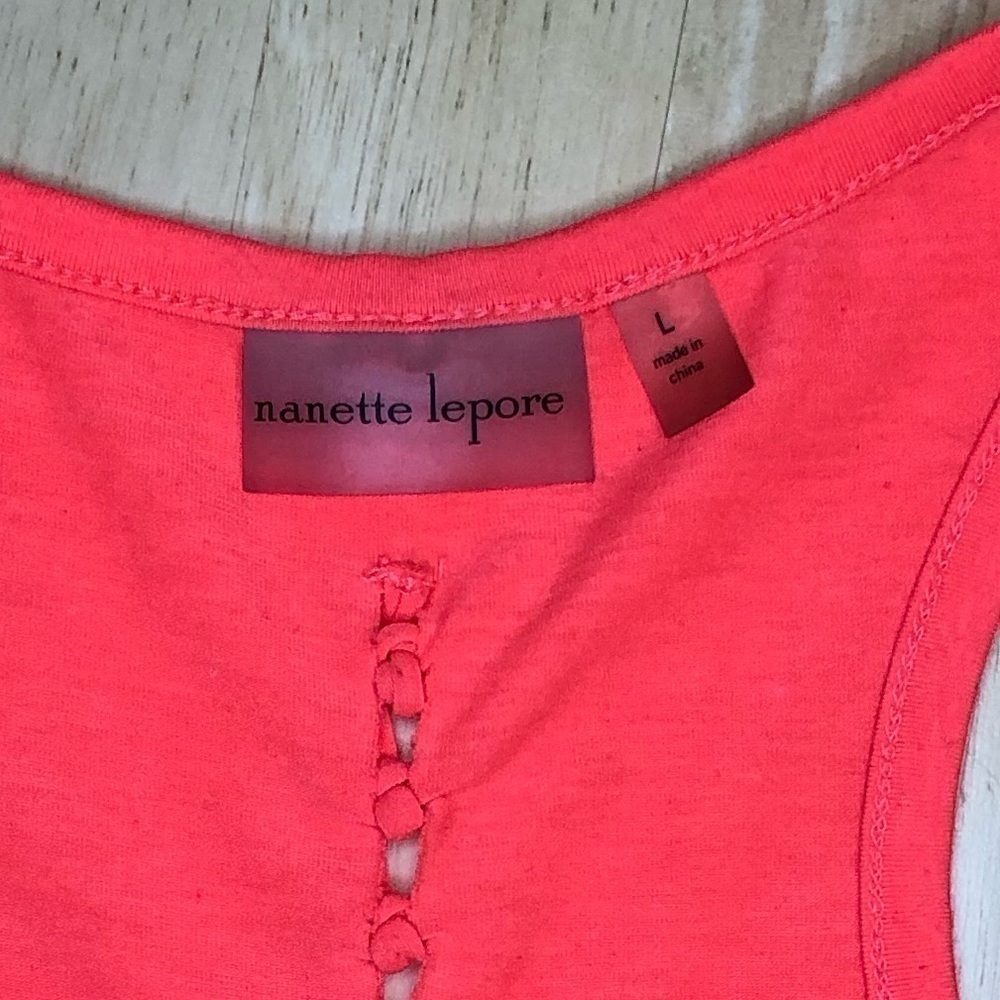 Nanette Lepore Racerback Tank/Large - Picture 2 of 6
